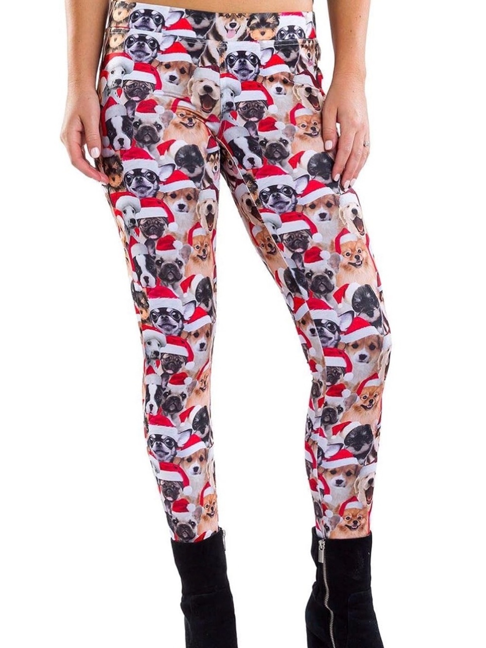Tipsy Elves Christmas Dog Print Holiday Leggings